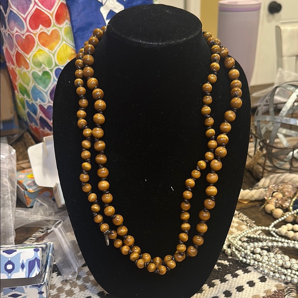 Elegant Brown Beaded Necklace